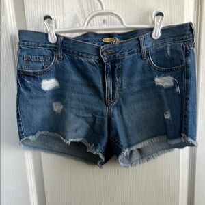 Old Navy Blue Distressed Jean Shorts -Diva